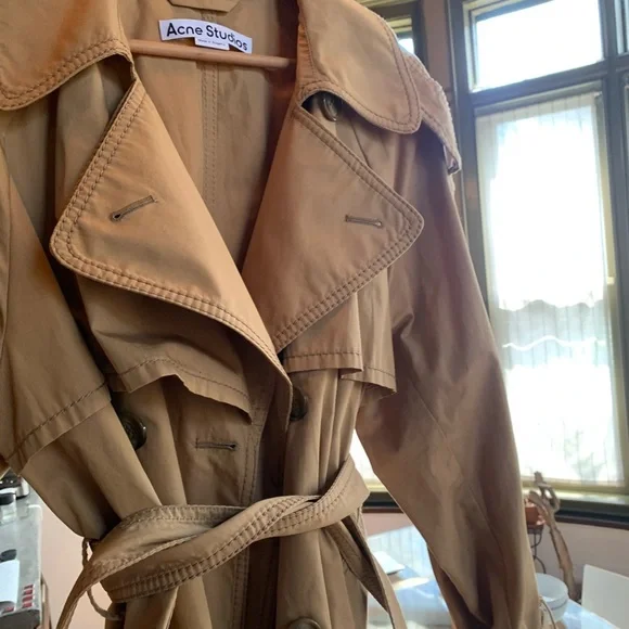 Perfect Acne Studios Capelet Trench Coat 100% Cotton, size S / 36 - Picture 8 of 16